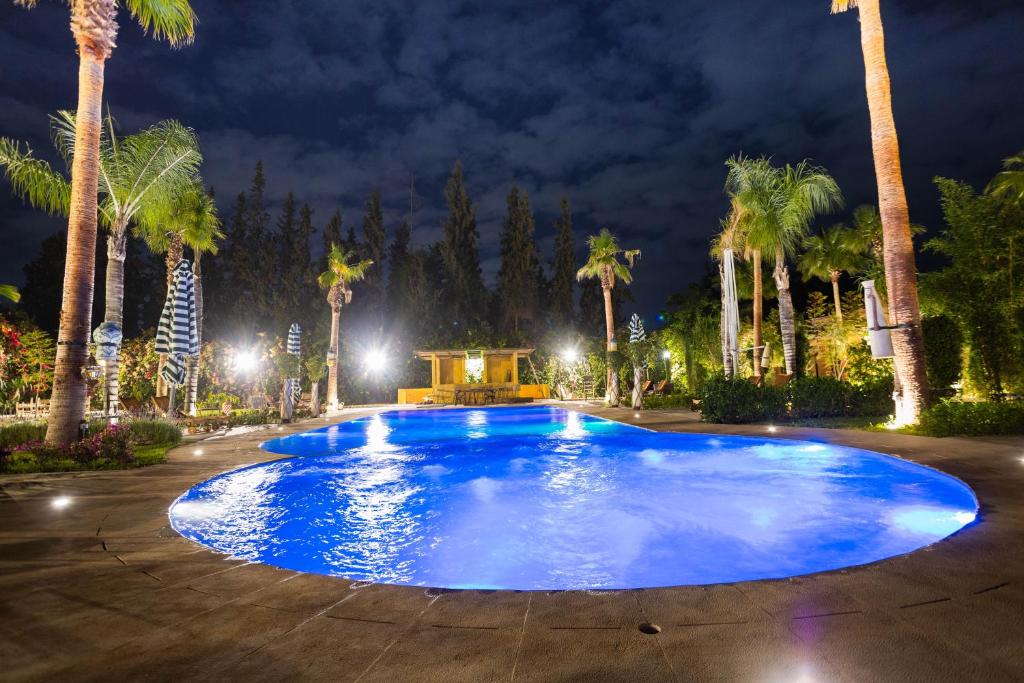 The pool at night