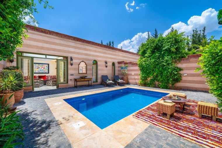 Private pool and terrace of one of the suites