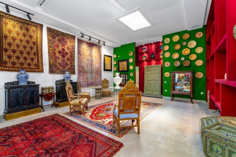 Cabinets and Berber carpets in the family collection