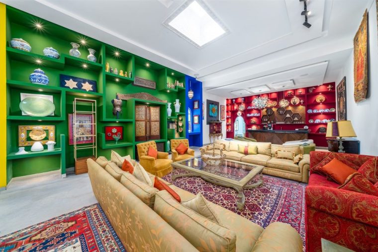 The green room of the private collection