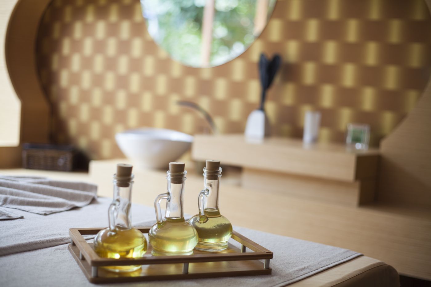 Argan oil massage and spa treatment in a calm Moroccan setting